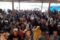 Usai hari pemilihan, relawan GERTAK Konsolidasi pengawalan suara hingga tingkat KPU Kabupaten Brebes. (Portal Pantura/Imam Muzaki)