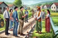 Ilustrasi pendamping desa. (AI Generator)