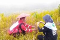 Puluhan relawan tanam pohon di lereng Gunung Slamet yang maduh wilayah Desa Pandansari, Kecamatan Paguyangan, Brebes. Foto: Portal Pantura/Imam Muzaki.