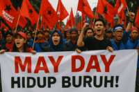 IIlustrasi hari buruh. Foto: mage Ai Generator/ChatGPT.