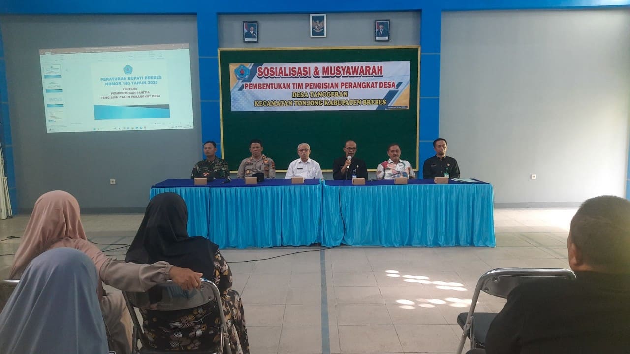 Musyawarah dan sosialisasi pembentukan tim pengadaan perangkat desa Tanggeran. Foto: Portal Pantura/Yudhi Prasetyo.