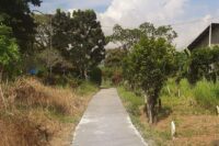 Jalan makam umum Desa Karangjongkeng sudah memadai dan kokoh. Foto: Portal Pantura/Yudhi Prasetyo.