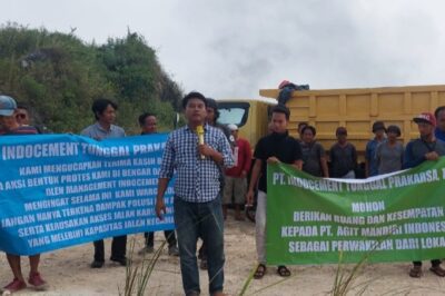 Demo di Gunung Kapur, Warga Kecamatan Margasari di Tegal Tuntut Pemberdayaan Lokal dari PT Indocement