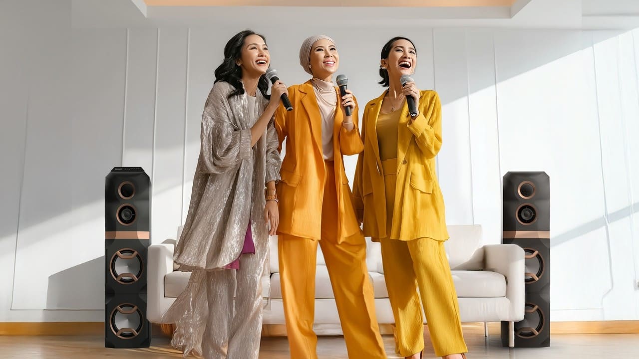 Rasakan suara yang jernah saat berkaraoke dengan Sharp speaker SAS series.