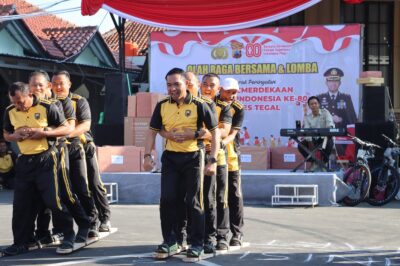 Semarak 17-an, Polres Tegal Kuatkan Persatuan