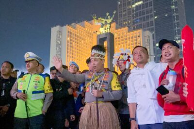 Kapolri dan Mensesneg Tinjau Panggung Rakyat HUT RI ke-80 di Bundaran HI