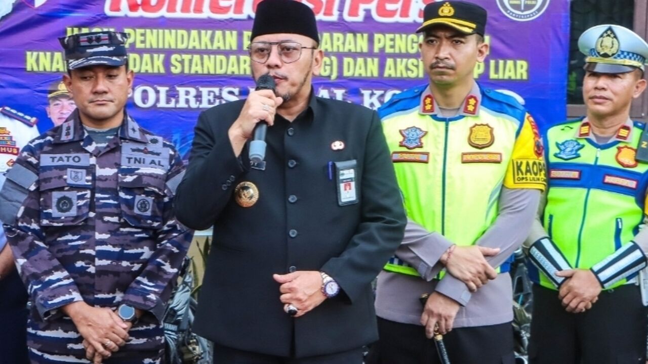 Knalpot Brong Balap Liar, Jelang Nataru 50 Sepeda Motor Diamankan Polres Tegal Kota