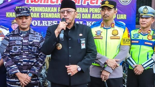 Knalpot Brong Balap Liar, Jelang Nataru 50 Sepeda Motor Diamankan Polres Tegal Kota