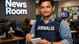 Ilustrasi Jurnalis. Foto: Image generator bt ChatGPT.