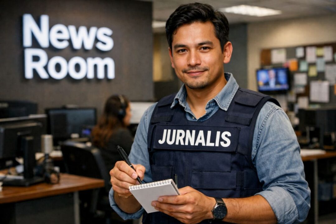 Ilustrasi Jurnalis. Foto: Image generator bt ChatGPT.