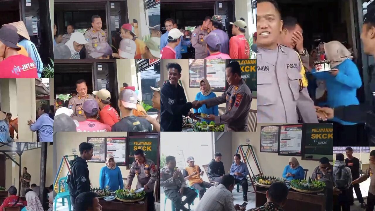 Kejutan Ultah! Warga Adiwerna Tegal Bikin Kapolsek Terharu