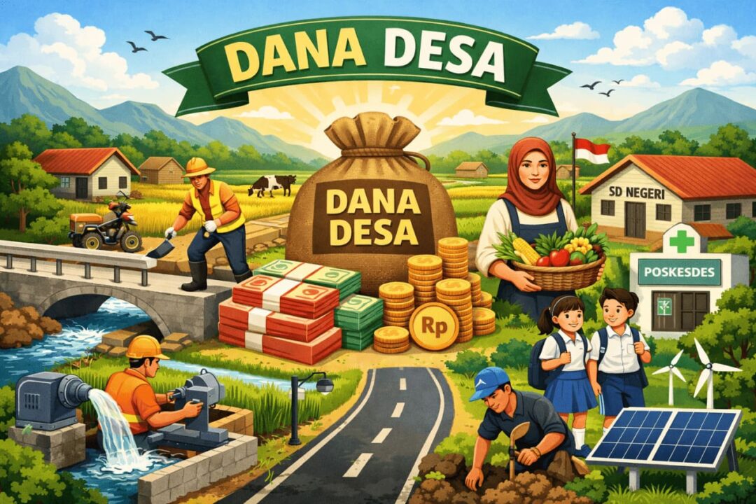 Ilustrasi Dana Desa. (Foto: Image generated/ChstGPT)