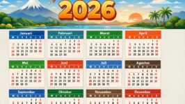 FOTO: Ilustrasi kalender 2026 (ChatGPT/Generated Image)