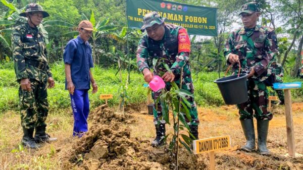 Hijaukan Wilayah Sasaran, Satgas TMMD Ke-127 Dorong Kesadaran Lingkungan di Desa Cikuya