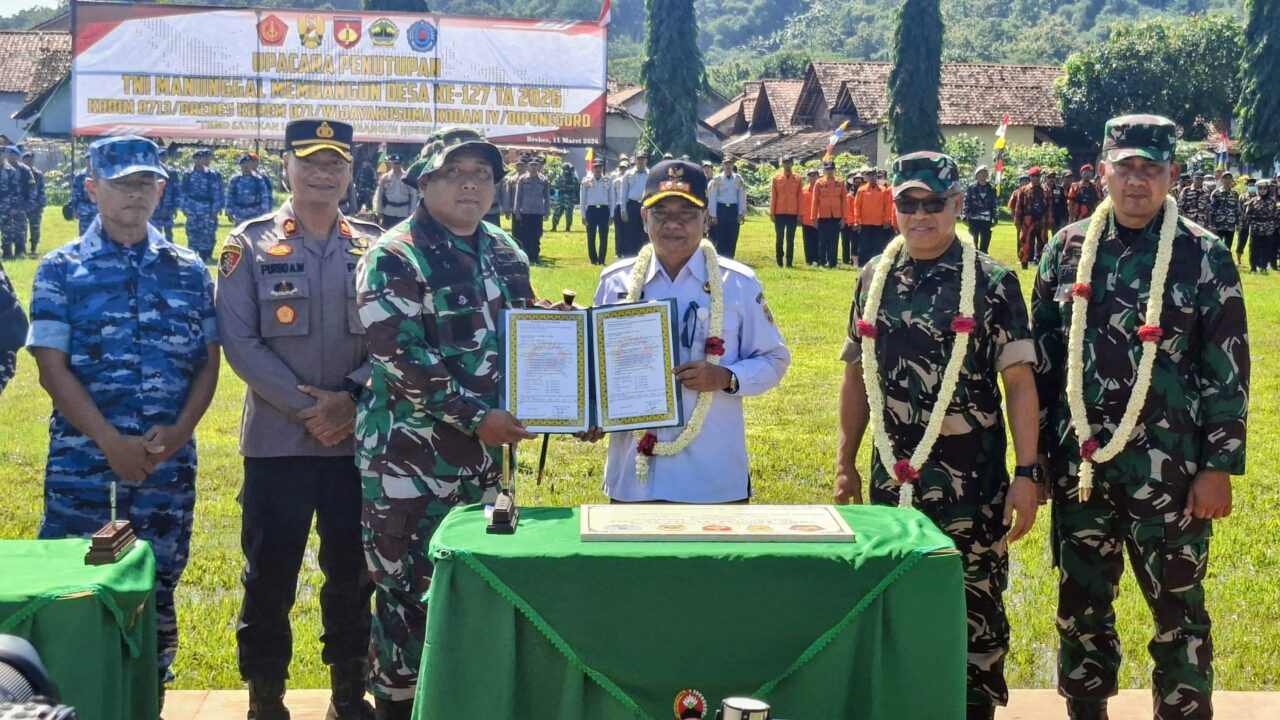 TMMD Reguler ke-127 Kodim 0713/Brebes Rampung, Jalan Penghubung Antar Desa di Cikuya Resmi Dibuka