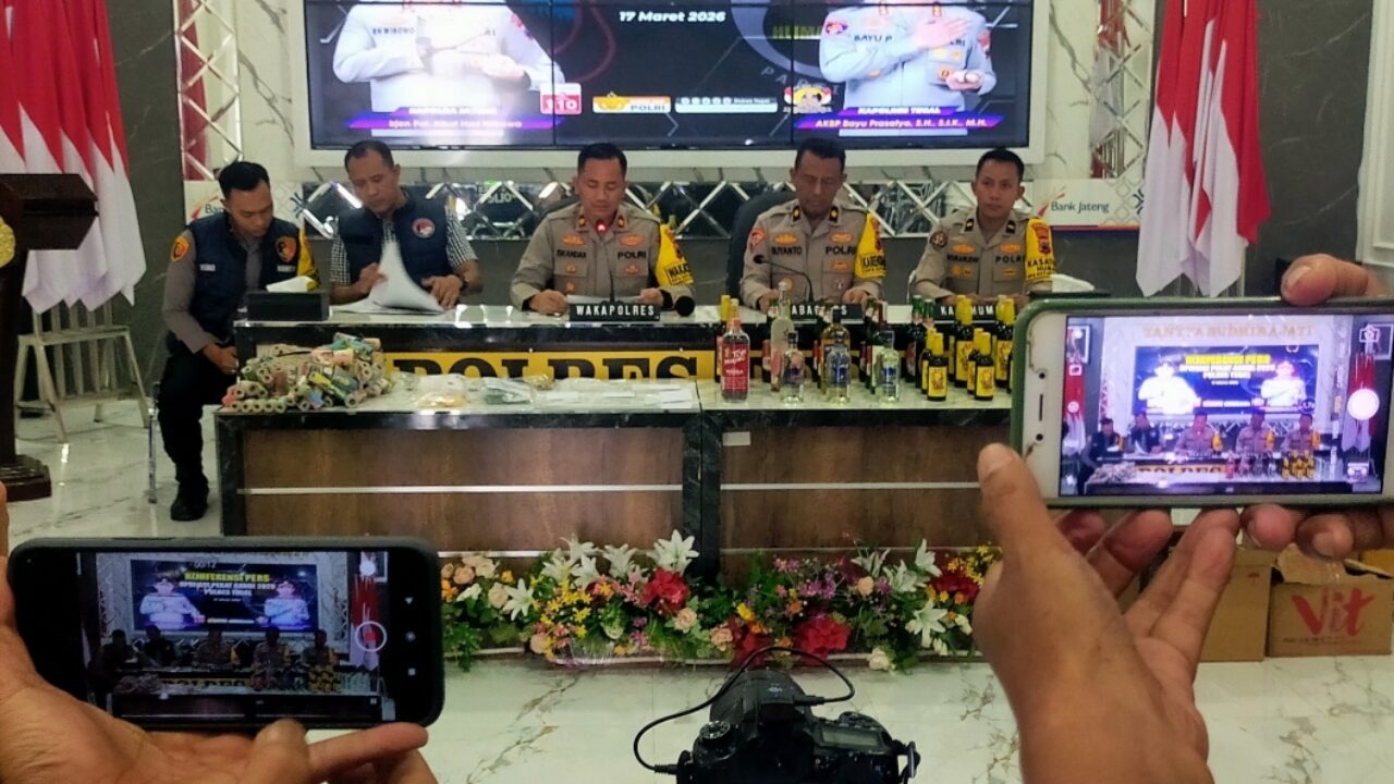 Operasi Pekat Candi Polres Tegal Sapu Bersih 148 Kasus Penyakit Masyarakat