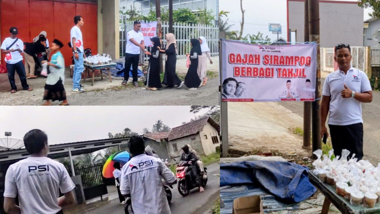 PSI Sirampog Tebar Berkah Ramadhan, 250 Paket Takjil Dibagikan ke Pengguna Jalan