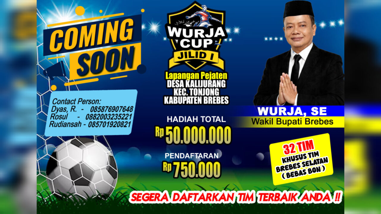 Wurja Cup Jilid 1 Digelar Juni 2026, Turnamen Sepak Bola Brebes Selatan Siapkan Hadiah Rp50 Juta