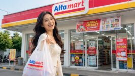 Ilustrasi belanja di Alfamart. (Foto: Generate ChatGPT/Portal Pantura)