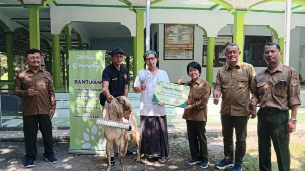 Perhutani KPH Pekalongan Barat  Salurkan Bantuan Hewan Kurban untuk Masjid Baiturrohman di Slawi