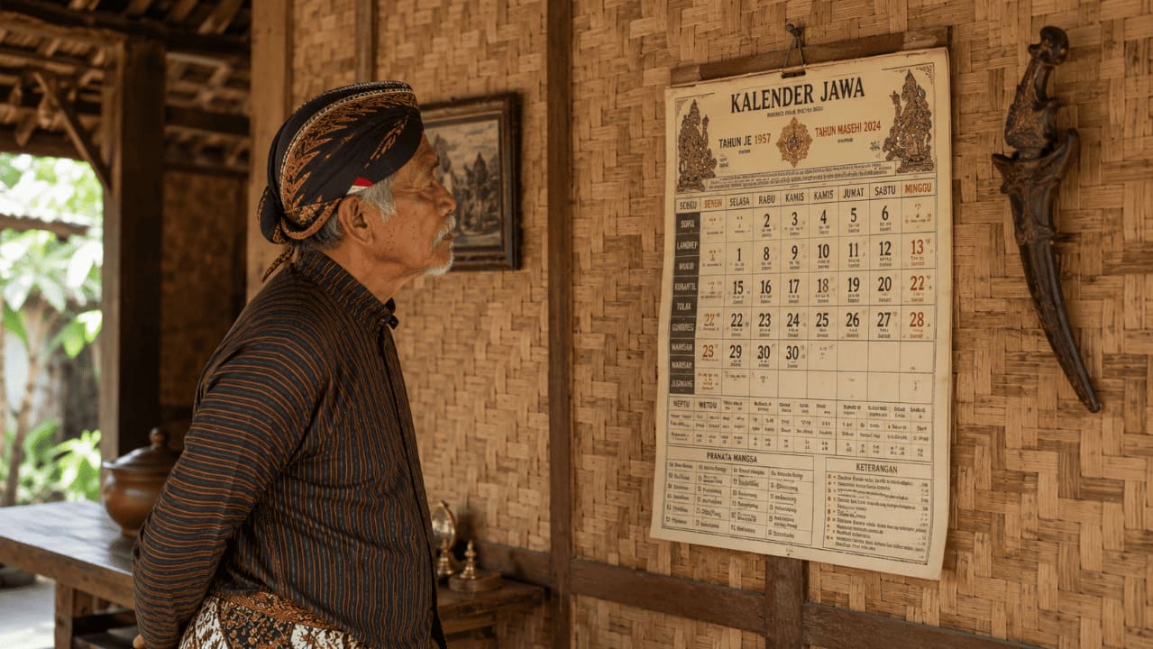 Ilustrasi kalender Jawa. (Foto: Generate ChatGPT)