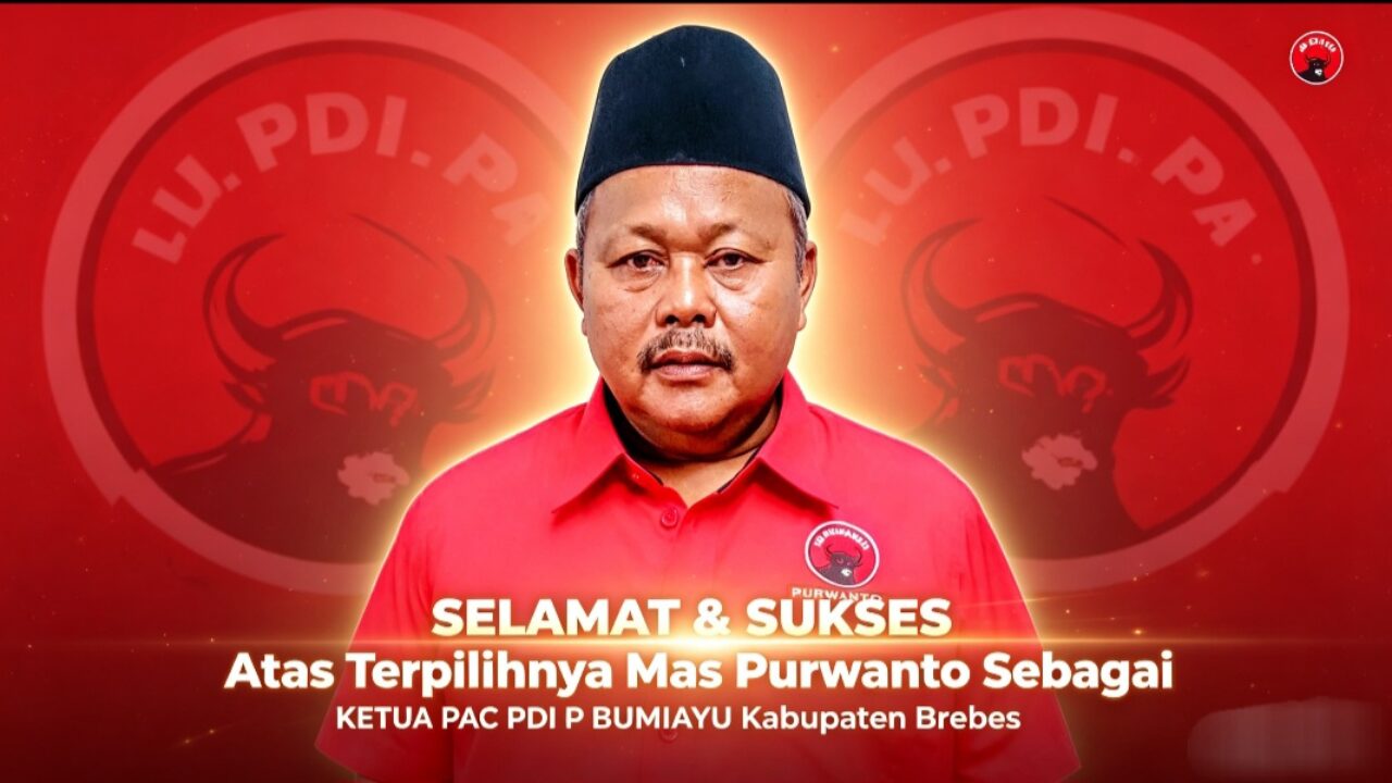 PAC PDIP Bumiayu Berganti Nahkoda, Purwanto Fokus Perkuat Basis Kader Menuju Pemilu 2029