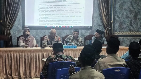 Polsek Lebaksiu Kawal Sosialisasi Penjaringan  Perangkat Desa Slarang Kidul