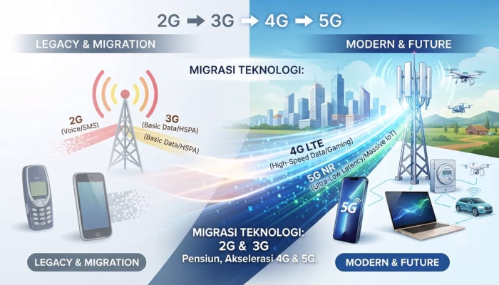 Perbedaan Frekuensi 2G 3G 4G dan 5G