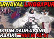 VIDEO: Aksi Spektakuler Pelajar dan Warga Meriahkan Karnaval Kemerdekaan di Linggapura