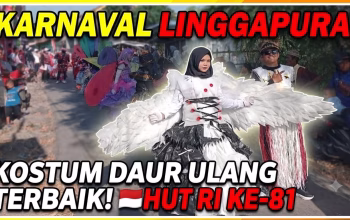 VIDEO: Aksi Spektakuler Pelajar dan Warga Meriahkan Karnaval Kemerdekaan di Linggapura