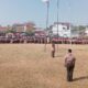 Kasium Polsek Tonjong Herry A. M saat memberikan amanat dalam Upacara Penutupan Perkemahan ITA JAMNAS XII 2026 di Lapangan Widodo, Tonjong, Jumat (14/08/2026). (Foto:Portal Pantura/M Faqih Mawardi)