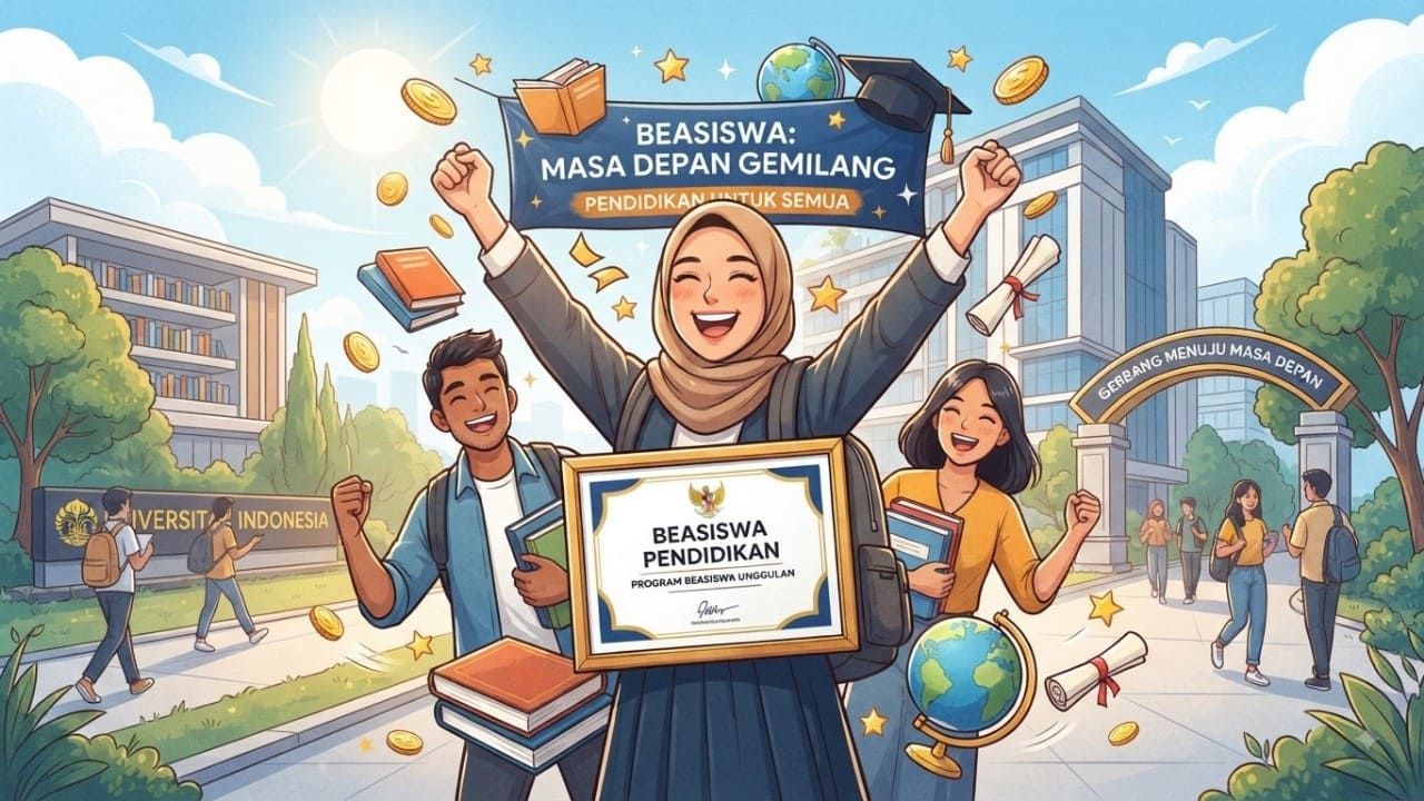 Ilustrasi beasiswa. (Foto: Gemini/Generat AI)