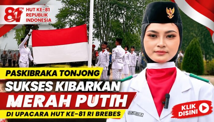 VIDEO: Upacara HUT ke-81 RI Kecamatan Tonjong Brebes Khidmat, Paskibraka Sukses Kibarkan Merah Putih