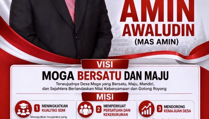 Amin Awaludin Tawarkan Visi “Moga Bersatu dan Maju” dalam Pilkades Desa Moga