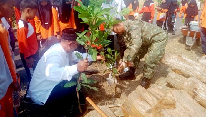 Aksi Hijau di Purbayasa Tonjong: Koramil dan Majelis Baitul Jannah Gelar Senam Serta Tanam Pohon